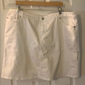 White Denim Skirt